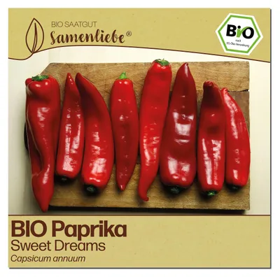 Produktbild von Samenliebe  Paprika Samen | Sweet Dreams - rot & süß & klein - samenfestes  Saatgut