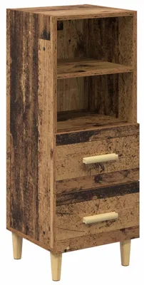 Obrázek produktu pro Servírovací skříň se zásuvkou Staré dřevo 34 x 34.5 x 90 cm
