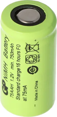 Produktbild von Nabíjateľná batéria 2/3AA NiMH bez spájkovacieho štítku, cca 14x29mm