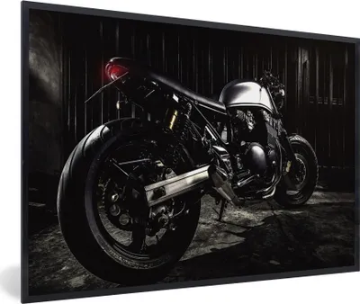 Produktbild von MuchoWow® MuchoWow® Gerahmtes Poster Schönes Bild eines schönen Motorrads 60x40 cm - Poster mit zchwarzem Bilderrahmen - Printing - Wanddeko Schlafzimmer