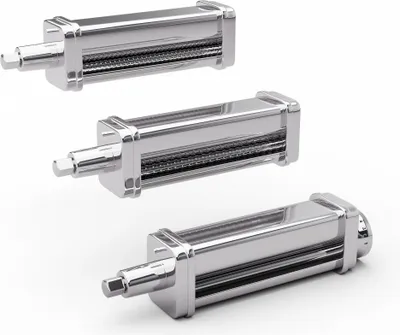 Image de Klarstein Chiara robot hachoir – accessoire à pâtes 3 en 1, acier inoxydable, 8 épaisseurs réglables, compatible lave-vaisselle, compatible avec le robot culinaire Chiara