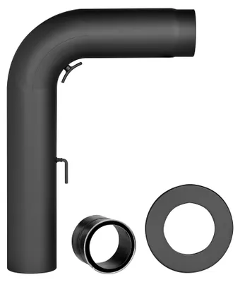 Produktbild von FIREFIX R130/SBR Gezogenes Ofenrohrset aus 2 mm starken Stahl (Winkelrohrset) in