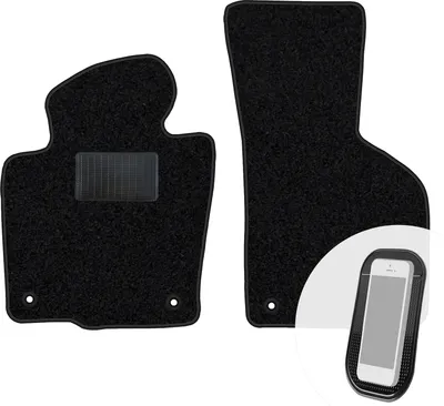 Immagine prodotto di moto-MOLTICO tappetini anteriori auto velours tappetini auto nero set 2 pezzi adatto per VW EOS 2006-2015