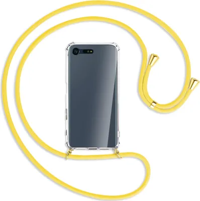 Produktbild von Handykette Backcover-Schutzhülle mit Band (Metall goldfarben) für Sony Xperia X Compact - gelb