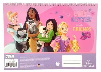 Obrázek produktu pro Disney Princezny, skicák formátu A4 se spirálovou vazbou, 30 listů