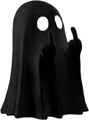 Immagine prodotto di 1 decorazione horror a forma di figura spettrale (nera)
