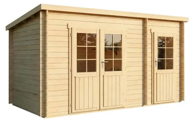 Produktbild von Alpholz Gartenhaus Maria 450x272cm aus Holz Naturbelassen 40mm Wandstärke