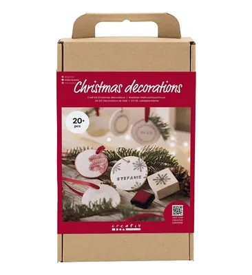 Obrázok produktu pre Remeselná sada vianočných ozdôb z hliny, vrátane materiálu a návodu