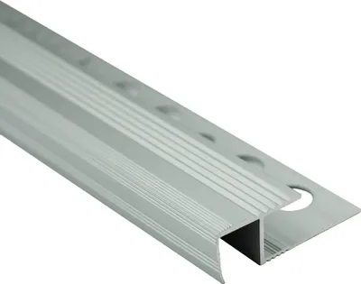 Produktbild von Alu Stufenprofil Fliesenschiene Profil Treppe Schiene matt L300cm H12mm silber