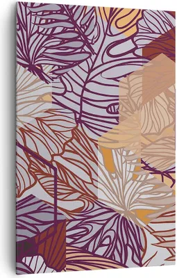 Produktbild von Bild auf Leinwand - Leinwandbild - Einteilig - Blatt Pflanze Blume - 80x120cm - Wand Bild - Wanddeko - Wandbilder - Leinwanddruck - Wanddekoration - Leinwand bilder - Wandbild - PA80x120-3865