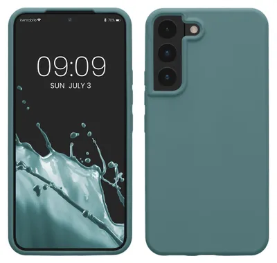 Produktbild von kwmobile Handyhülle für Samsung Galaxy S22 Hülle - Case Silikon - Kabelloses Laden - Schutzhülle Cover in Arctic Night