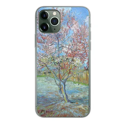 Produktbild von MuchoWow® Handyhülle Schutzhülle Hülle für iPhone 11 Pro Der rosa Pfirsichbaum - Vincent van Gogh Silikon Softcase Handy Hülle - Handy