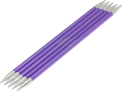 Produktbild von Lana Grossa Knit Pro ZING Strumpfstricknadeln Nadelspiel Aluminium Rainbow 15cm/20 cm Länge Durchmesser 20 cm 6.5 mm