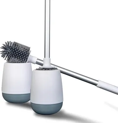 Obrázek produktu pro Silikonová toaletní kartáč – Hygienický a moderní design – 1 kus – Bílá