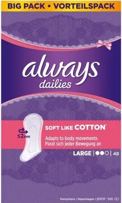 Produktbild von Always Twist und Flex Slipeinlagen Large Vorteilspack, 48 Stück