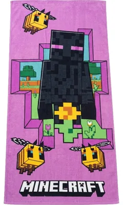Obrázek produktu pro Dětská osuška Minecraft Enderman a Včelky