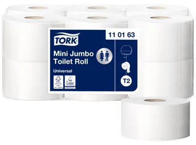 Zdjęcie produktu dla Tork 110163, 1200 ark., Biały, 240 m, 20 cm, 9,4 cm, 18,8 cm