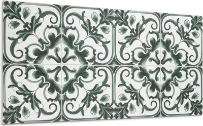 Produktbild von Pflanzenmuster In Quadraten – Selbstklebende Fliesen – Wandverkleidung – Wandpaneel – PVC Fliesen – Vinylflisen – PCV Flisen – Selbstklebend – Wanddeko – 120 x 60 cm