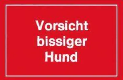 Produktbild von Warnschild 250x150mm Vorsicht bissiger Hund