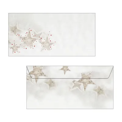 Produktbild von SIGEL DU250 Weihnachts-Briefumschläge, Christmas Timber, DIN lang (110x220 mm), 90 g/m², 25 Umschläge
