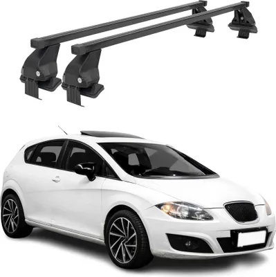 Image de Barres Transversales Menabo pour Seat Leon II 2009-2013 Noir