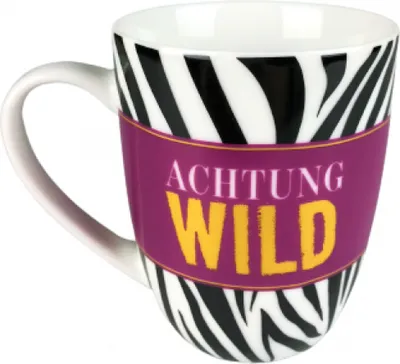 Produktbild von Kaffee Becher aus Porzellan Achtung Wild ca. 250ml