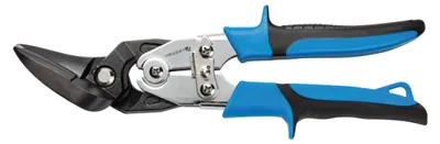 Produktbild von Gebogene Blechschere 250 mm, rechtsschneidend, Legierter Stahl CrMo, DIN 6438 – Schere Högert Technik