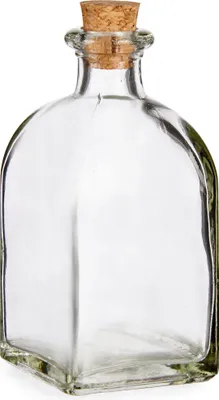 Produktbild von 12 x Flaschen aus Glas mit Deckel aus Kork 250 ml Apothekerflaschen Gewürzgläser