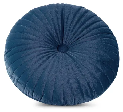 Produktbild von Dekokissen rund, VELVET, 40 cm Durchmesser, Marineblau