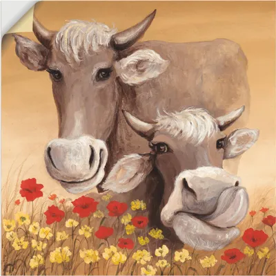 Produktbild von ARTland Wandbild, selbstklebend Kühe Größe: 40x40 cm
