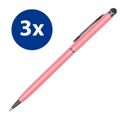 Produktbild von 3x Stylus Pen Eingabestift für iPhone iPad Smartphone Tablet Handy kapazitiver Touchscreen Stift Tabletstift rosa