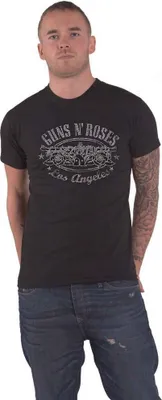 Produktbild von Guns N Roses - T-Shirt Logo für Herren/Damen Uni RO2986 (L) (Schwarz)