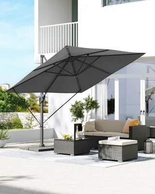 Produktbild von SONGMICS Sonnenschirm 290 x 290 cm UPF 50+ mit Ständer um 360° drehbar