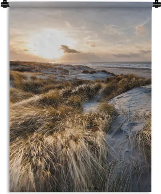 Produktbild von MuchoWow® Wandteppich Wandbehang Strand - Meer - Scheveningen - Niederlande 90x120 cm Tapisserie Dekoration Wandtuch - Wanddeko