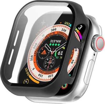 Obrázek produktu pro Pro Apple Watch Series 11 / 10 46mm plastové pouzdro na chytré hodinky + ochranné tvrdé sklo Black
