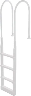 Immagine prodotto di Scaletta per piscina 4 gradini, doppio corrimano, gradini stabili e antiscivolo, portata 136 kg, per piscine interrate e fuori terra da 122-137 cm