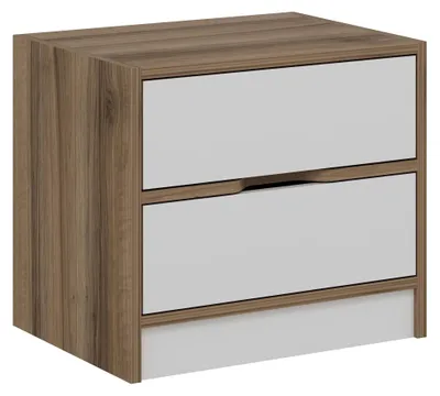 Produktbild von Legnago - Nachttisch, 54x40x47h cm Weiss, 4 Schubladen