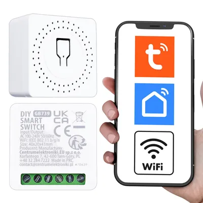 Produktbild von GreenBlue Unterputz-WLAN-Relais Android/iOS/Alexa/Google Home 100–240 V AC 50/60 Hz max. 16 A für LED 150 W GB739