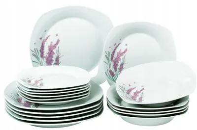 Produktbild von Tafelservice Festa Italia 18-teilig Porzellan für 6 Personen Lavendel