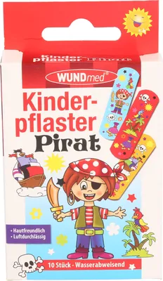 Produktbild von Kinderpflaster Pirat, 10 St PFL