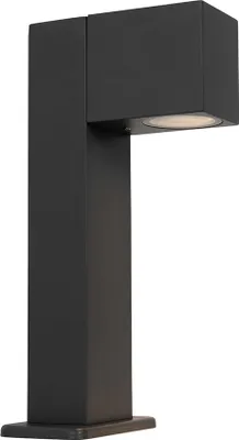Produktbild von QAZQA - Industrie I Vintage I Industrie I Vintage I stehende Außenleuchte I Sockelleuchte Anthrazit 30 cm IP44 - Baleno I Außenbeleuchtung - Aluminium Länglich - LED geeignet GU10