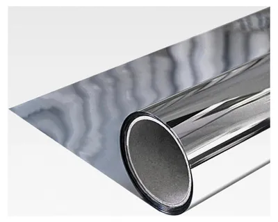 Produktbild von Spiegelfolie für Fenster 90x50 cm | Selbstklebende Sichtschutzfolie | Hitzeschutzfolie für Innenräume | Fensterfolie für Tageslichtschutz und UV-Schutz | Silberne Spiegelfolie