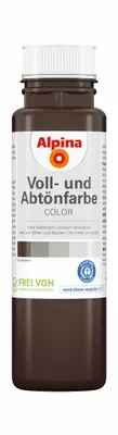 Produktbild von Alpina Color Wandfarbe Voll- und Abtönfarbe für Außen und Innen Choco Brown 250 ml