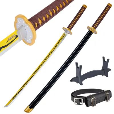 Obrázek produktu pro Bambusový meč Anime Katana Cosplay, meč inspirovaný katanou Demon Slayer 105 cm / 41 palců Hashira Pillars & Protagonist Katana, JT10053