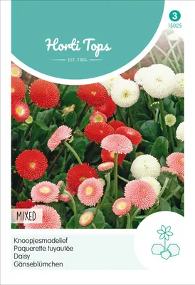Produktbild von Gänseblümchen Pomponette Mischung | Gänseblümchensamen von Hortitops