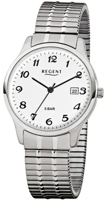 Produktbild von Regent Herren Armbanduhr F-875 Edelstahl Zugband