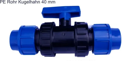 Produktbild von Kunststoff Kugelhahn 32 mm 2 Wege Hahn Absperrhahn Kugelventil Ventil Pool