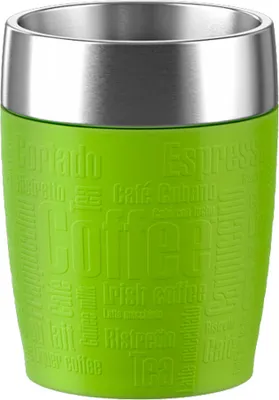 Obrázek produktu pro EMSA TRAVEL CUP vakuový hrnek, 0,20 l, limetkové pouzdro vysoce kvalitní nerezová ocel, silikonové pouzdro