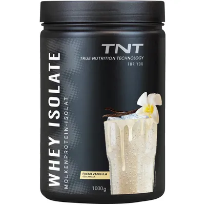 Produktbild von TNT Whey Isolate (1000g) - Fresh Vanilla - Molkenprotein-Isolat - High-Protein-Drink mit wenig Kohlenhydraten und Fett - 25g Protein pro Shake