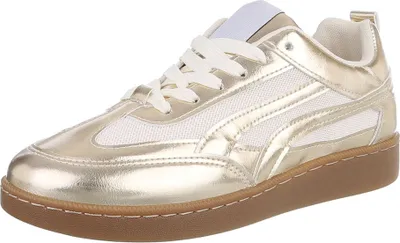 Produktbild von Ital-Design Damen Freizeitschuhe  Textiloptik, Lederoptik Sneakers Low 88843665 Gold Gr.  39